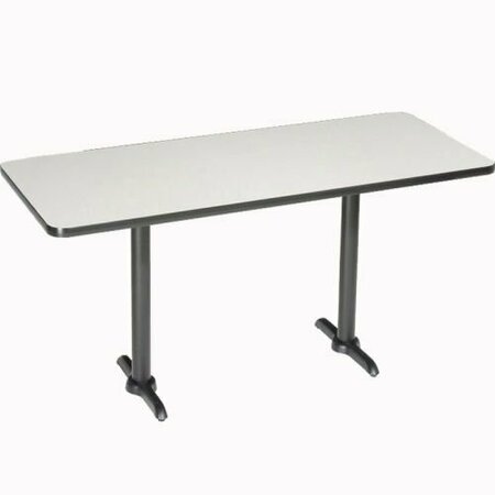 INTERION BY GLOBAL INDUSTRIAL Interion Bar Height Restaurant Table, 60inL x 30inW, Gray 695800GY